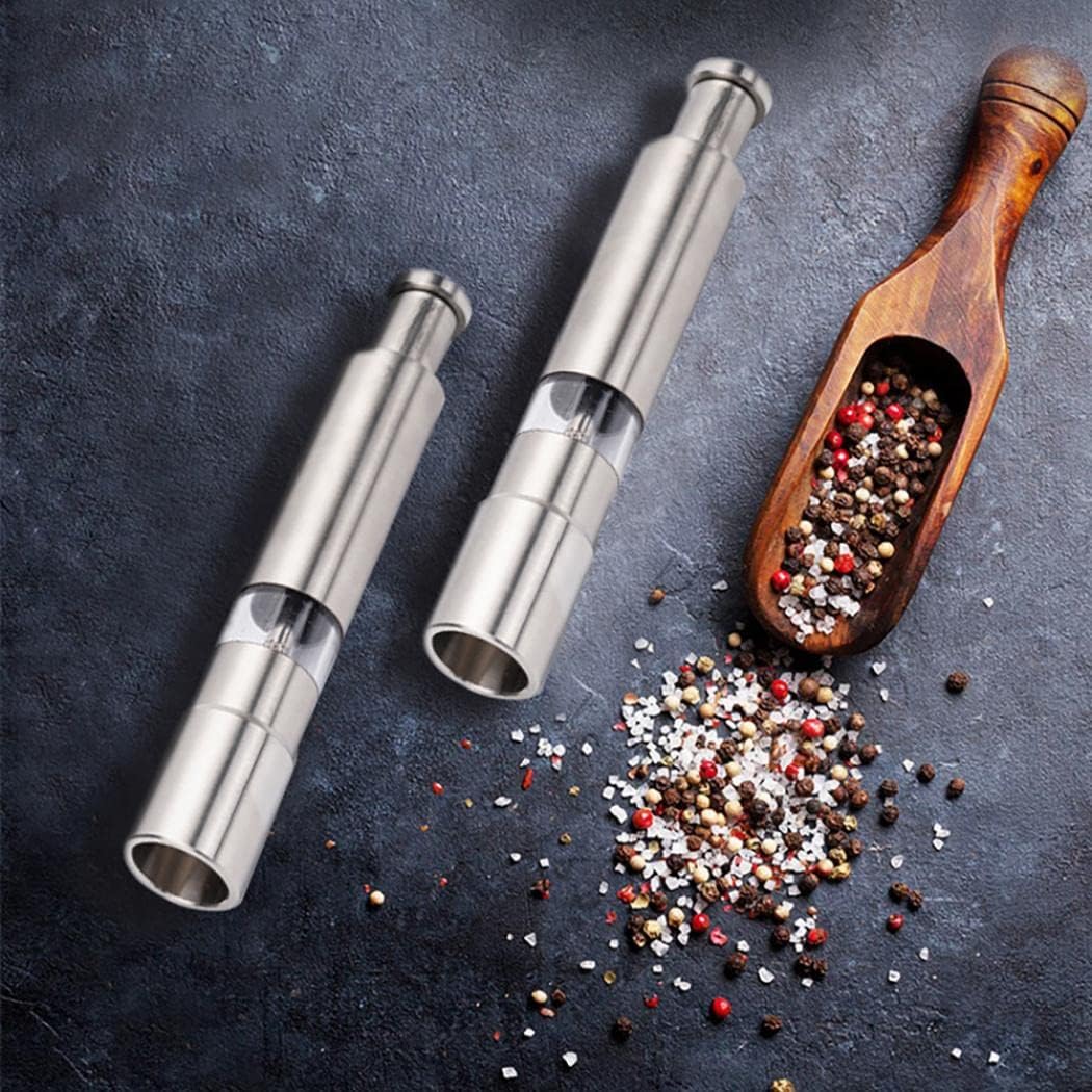 Stainless Steel Thumb Push Salt Pepper